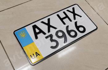Номерные знаки Украины под американский размер image #1