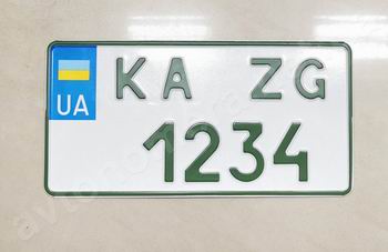 Номерные знаки Украины для электромобилей под американский размер image #0